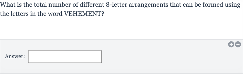 What is the total number of different 8-letter arrangements that can be formed using the letters in the word VEHEMENT?
Answer: