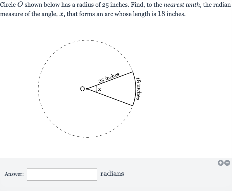 (Solved)-Circle O shown below has a radius of 25 inches. Find, to th