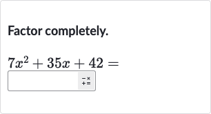 Factor completely.

7x^(2)+35 x+42=