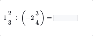 1(2)/(3)÷(-2(3)/(4))=